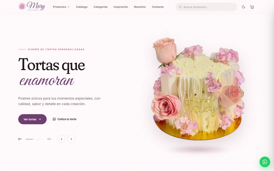 Sitio web de Mary Cake & Dessert