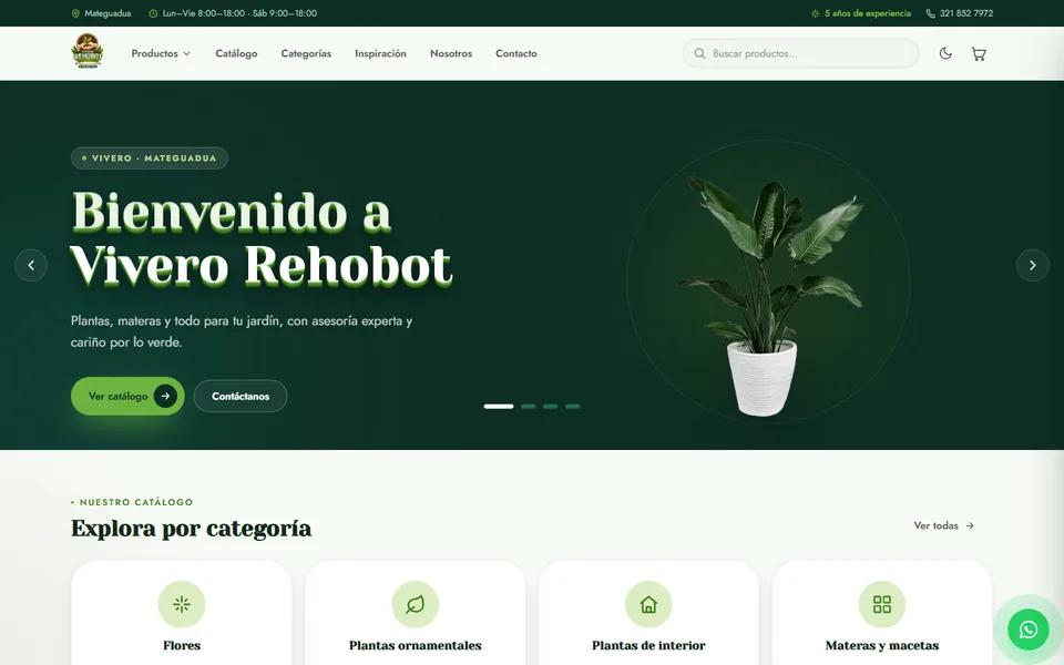 Sitio web de Vivero Rehobot